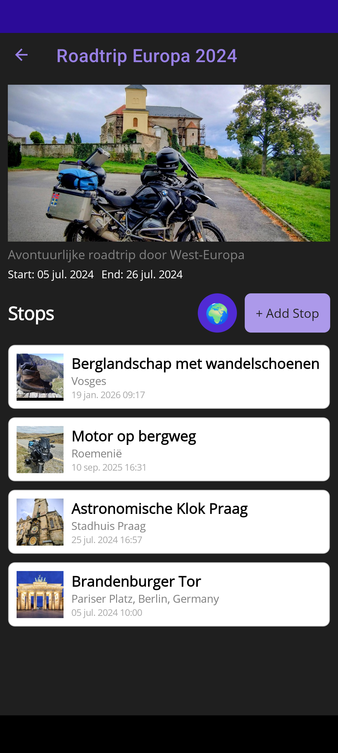 TripTracker screenshot