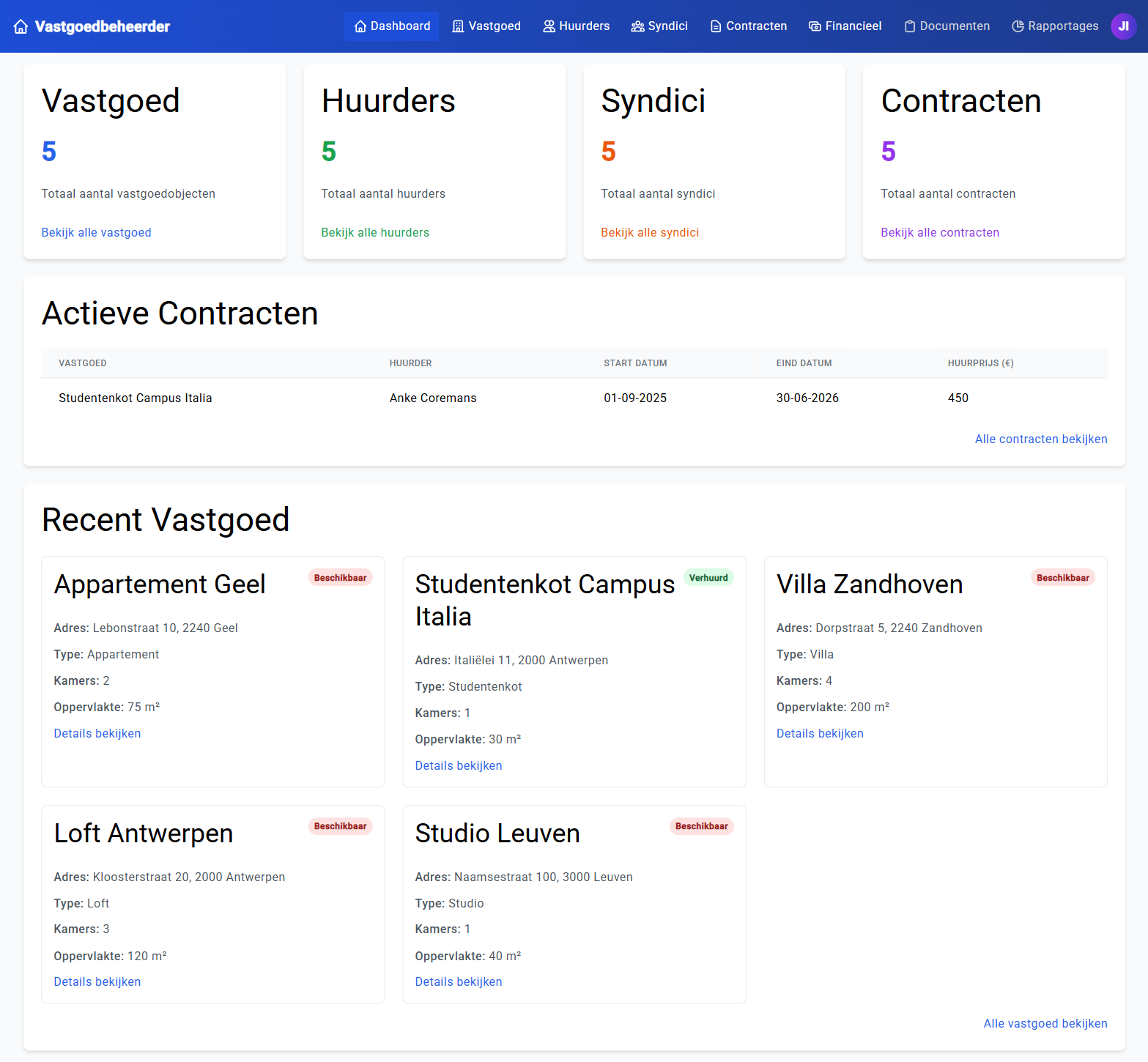 Vastgoedbeheerder screenshot